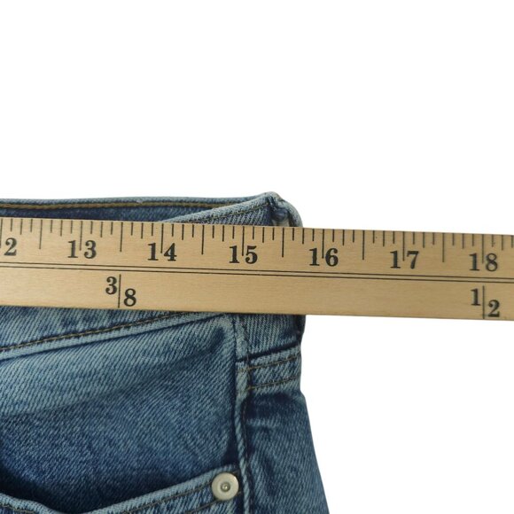 Banana Republic Crop Denim Womens Size 30 Mid Rise Wide Leg Raw Hem Jeans - Picture 13 of 15